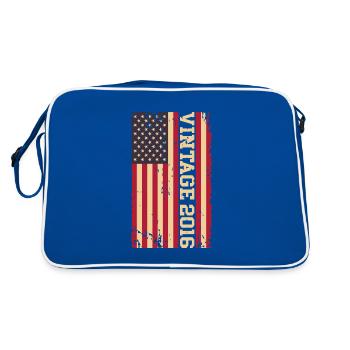 Vintage 2016 US Flag - Retro Bag - blue/white - Back