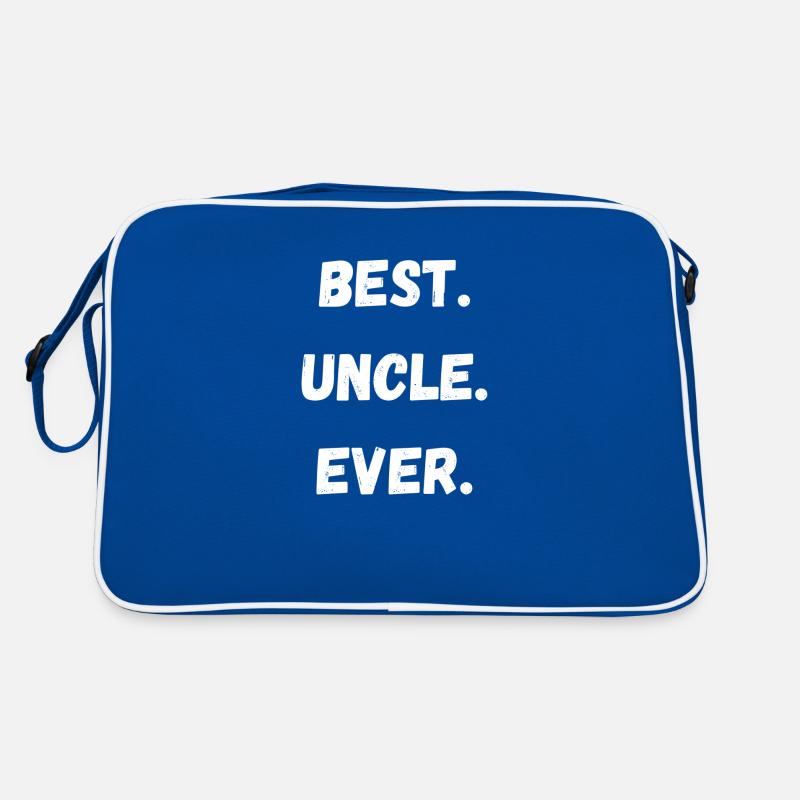 Bester Onkel aller Zeiten - Retro Tasche - Blau/Weiß