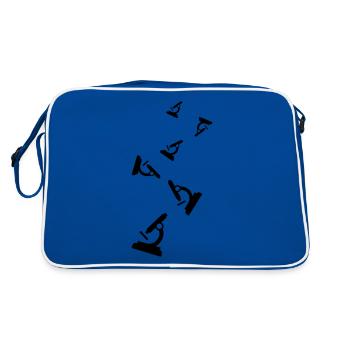 Microscope Icon - Retro Bag - blue/white - Back