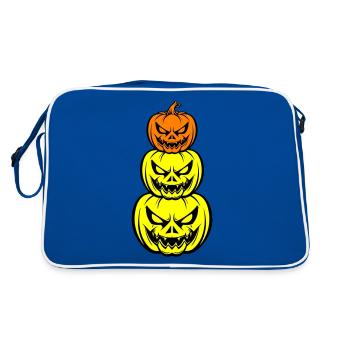 Halloween Creepy Pumpkin Grimace - Sac Retro - bleu/blanc - Dos