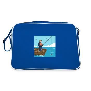 Catch of the day: Anglers on the water! - Retro Bag - blue/white - Back