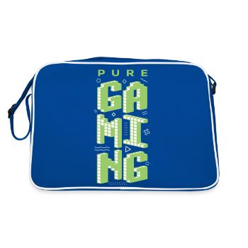 Pure Gaming - Retro Tasche - Blau/Weiß - Hinten