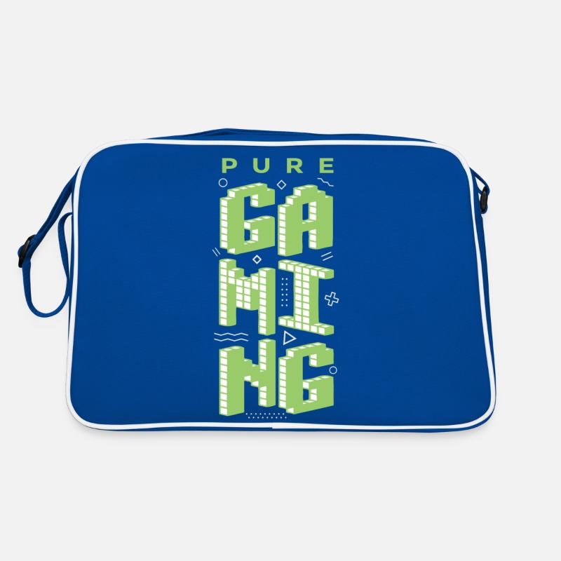Pure Gaming - Retro Tasche - Blau/Weiß