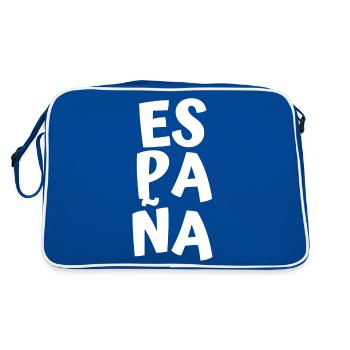 Spanien - Retro Tasche - Blau/Weiß - Hinten