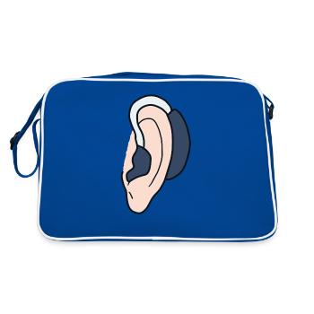 Hearing aid Hearing impaired, deaf and hard of hea - Retro Bag - blue/white - Back