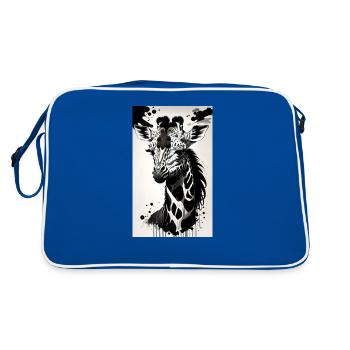 Giraffe grace - Retro Bag - blue/white - Back