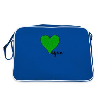Végétalien - Sac Retro - bleu/blanc - Dos