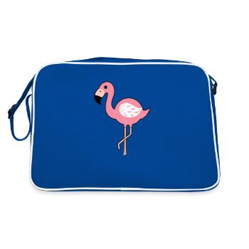 Idée cadeau Flamingo rose rose rose - Sac Retro - bleu/blanc - Dos