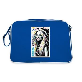 trendy girl - joyful - Retro Tasche - Blau/Weiß - Hinten