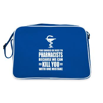 Pharmacists Pharmacie Cadeau - Sac Retro - bleu/blanc - Dos