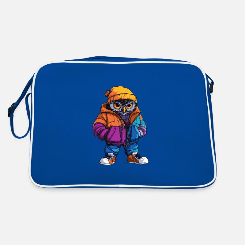 Eule Lustig Winter Retro Tasche