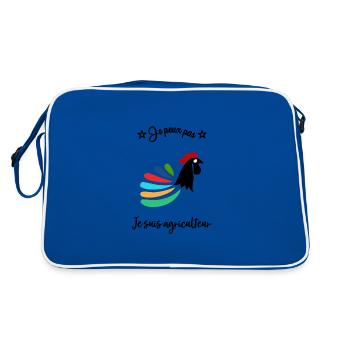 BAUER. LANDWIRTSCHAFT. BAUER - Retro Tasche - Blau/Weiß - Hinten
