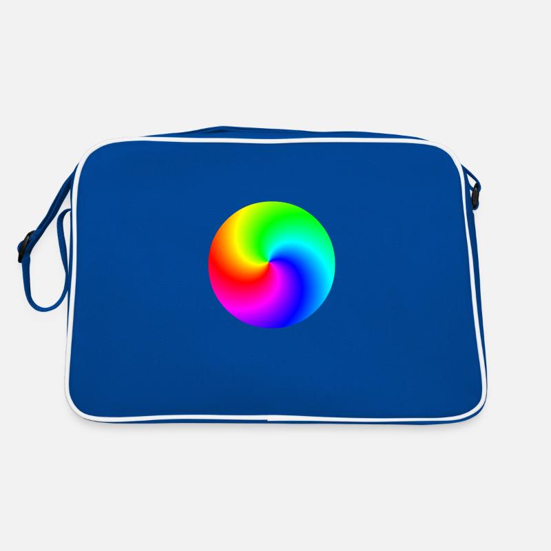 Spirale Regenbogen bunt Geschenkidee Retro Tasche