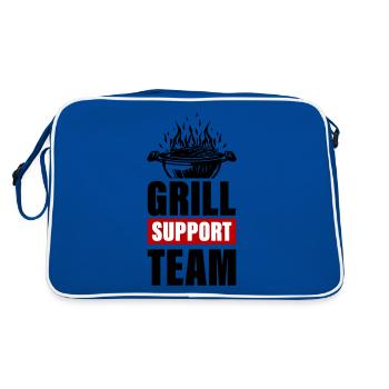 Grill Support Team Grillen - Retro Tasche - Blau/Weiß - Hinten