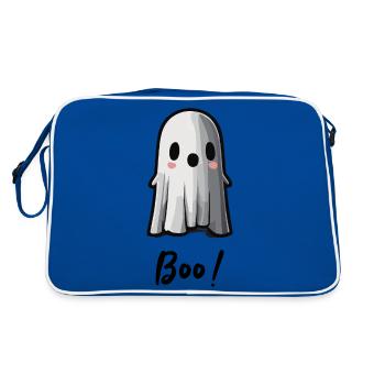 Cute Ghost / Halloween - Retro Bag - blue/white - Back