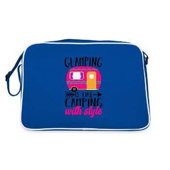 Glamping Glamper - Retro Tasche - Blau/Weiß - Hinten
