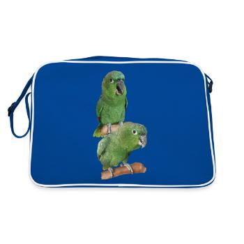 Le perroquet farineux - Sac Retro - bleu/blanc - Dos