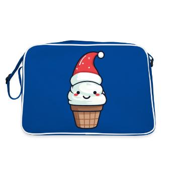 Ice Cream Christmas Delicious - Retro Bag - blue/white - Back