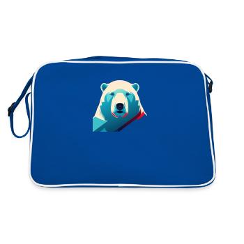 Polar bear - Retro Bag - blue/white - Back