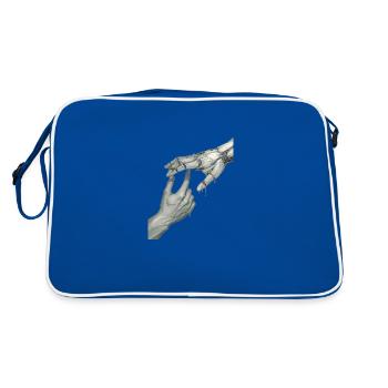 Mains - Sac Retro - bleu/blanc - Dos