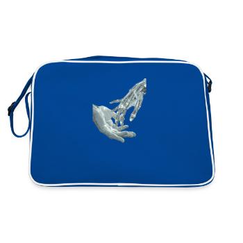 Mains - Sac Retro - bleu/blanc - Dos