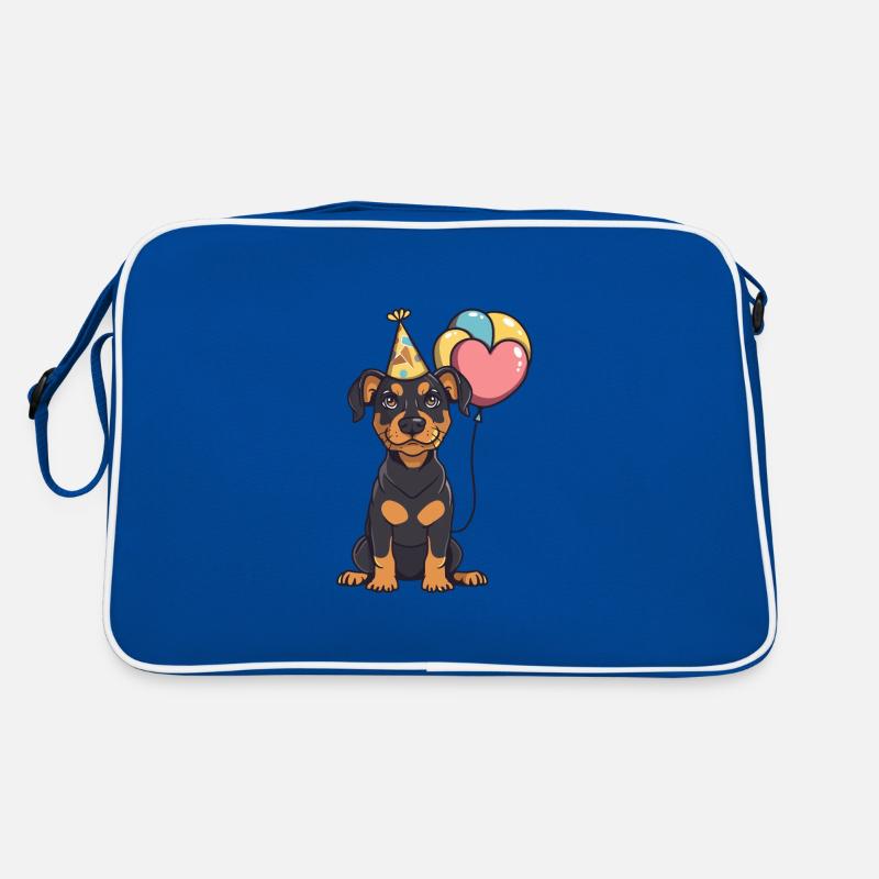 Doberman chien anniversaire bébé Sac Retro