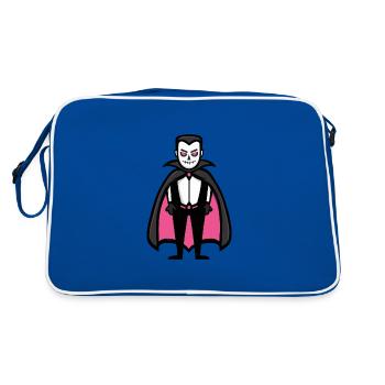 Vampire Halloween Funny Funny - Retro Bag - blue/white - Back
