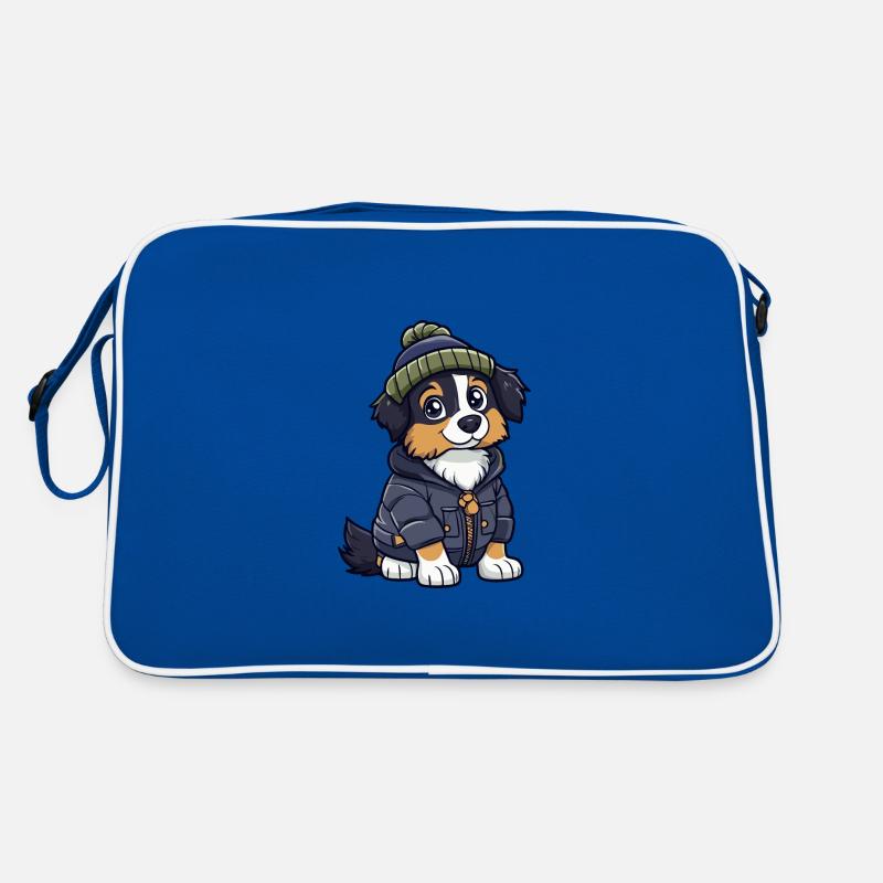 Australian Shepherd Dog Winter Retro Bag