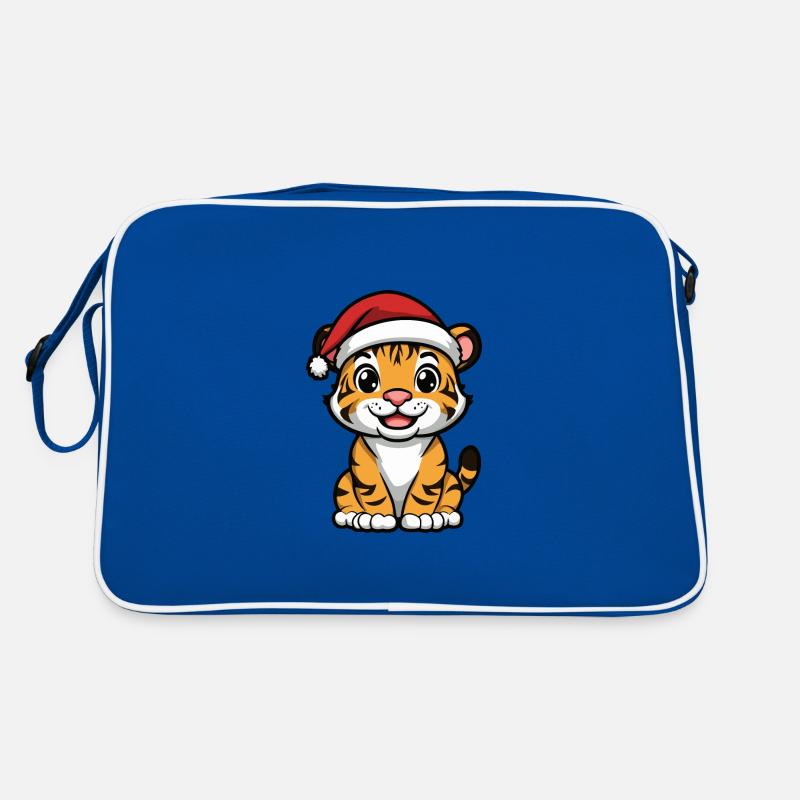 Tigre Noël Mignon Sac Retro