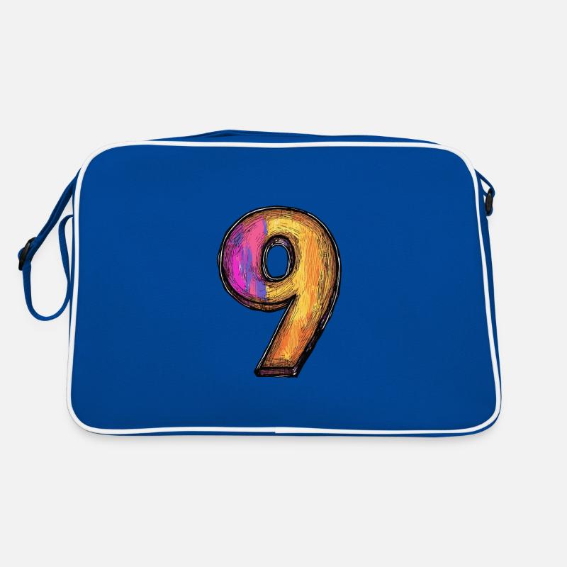 9 Number symbol Retro Bag