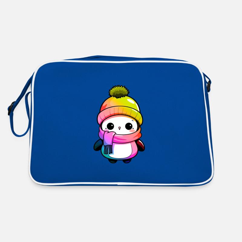 Pinguin Winter Tier Bunt Comic Retro Tasche