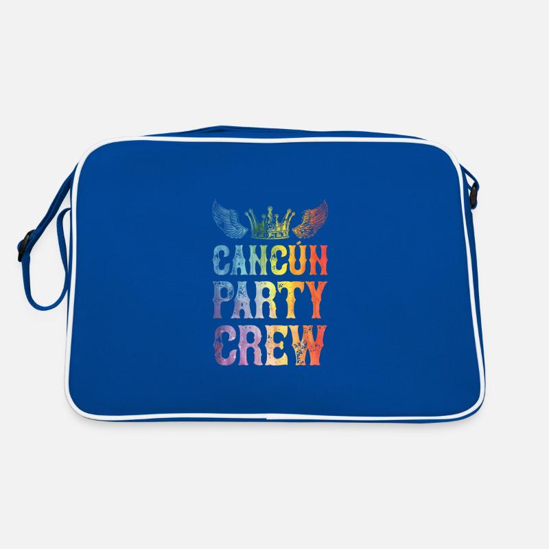 Cancun Party Crew Spruch Retro Tasche