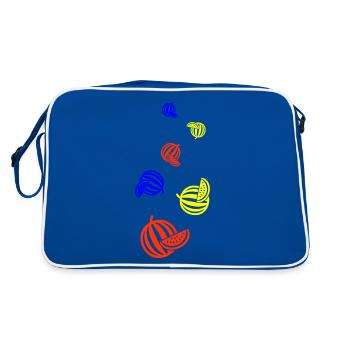 Melon fruit - Retro Bag - blue/white - Back