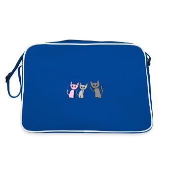 Combattre les chats Chats Cris - Sac Retro - bleu/blanc - Dos