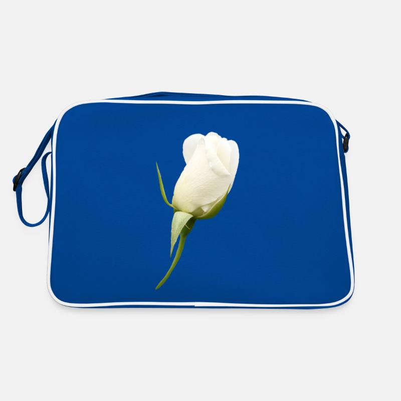 fleur blanche rose blanche Sac Retro