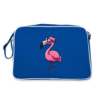 Flamant rose - Sac Retro - bleu/blanc - Dos