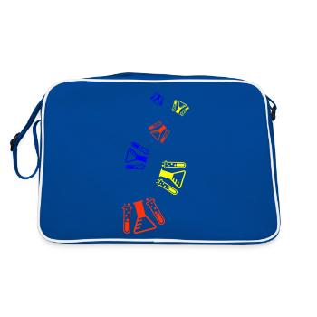 Test tube chemists - Retro Bag - blue/white - Back