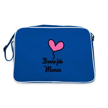 MUTTERTAG. SCHÖNEN MUTTERTAG. MAMA - Retro Tasche - Blau/Weiß - Hinten
