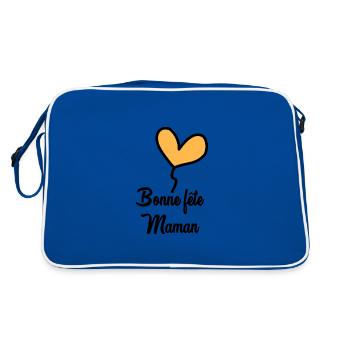 SCHÖNEN MUTTERTAG - Retro Tasche - Blau/Weiß - Hinten