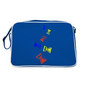 Symbole du sablier - Sac Retro - bleu/blanc - Dos