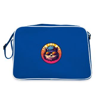 hérisson bande dessinée été frais - Sac Retro - bleu/blanc - Dos