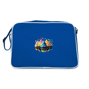 CUPCAKES - Retro Bag - blue/white - Back