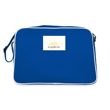 Sunshine - Retro Tasche - Blau/Weiß - Hinten