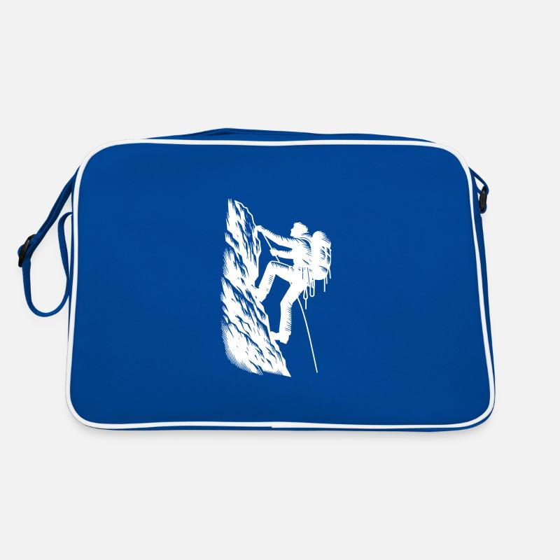 Hobby Mountaineer climbing on the mountain Retro Bag