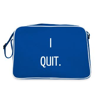 I quit - Retro Bag - blue/white - Back