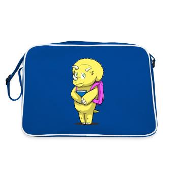Dino schoolbag scolarisation - Sac Retro - bleu/blanc - Dos