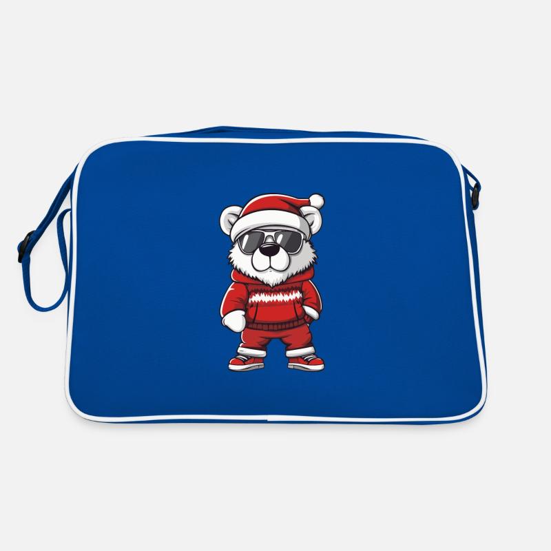Polar Bear Christmas Comic Cool Polar Bear Retro Bag