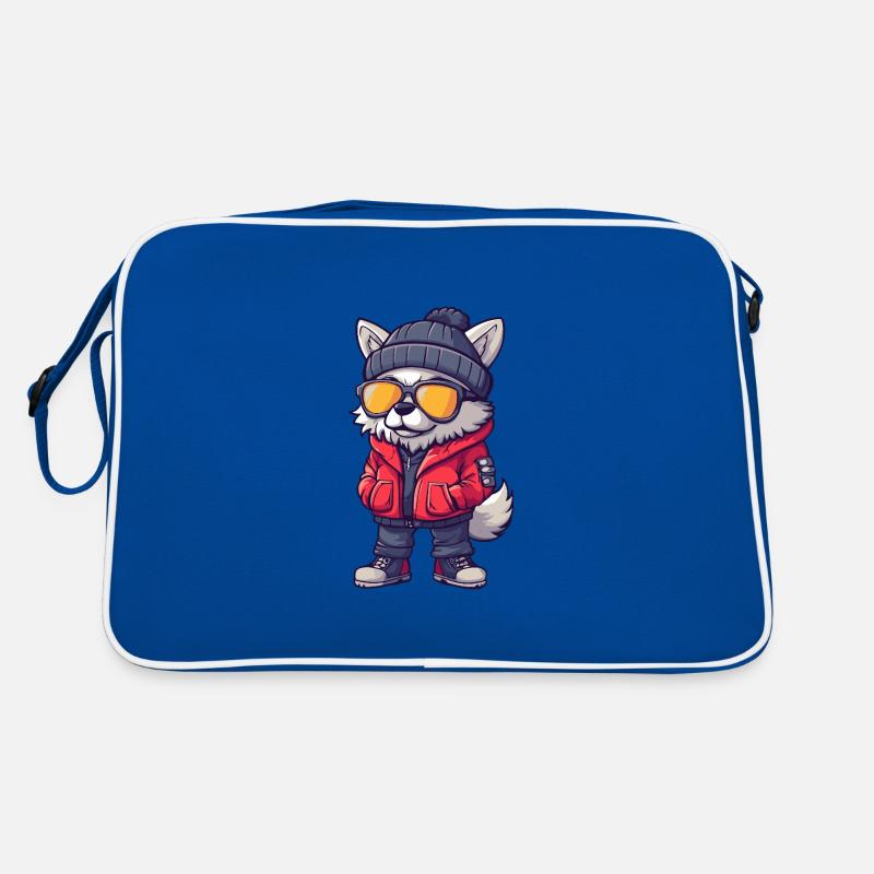 Bande dessinée cool loup Sac Retro