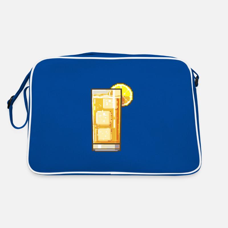 Red wine pixel wine glass Retro Bag