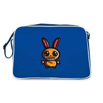 Bunny Halloween Comic Zombie - Retro Bag - blue/white - Back